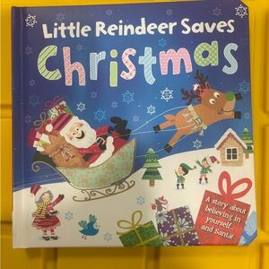 Little Reindeer Saves Christmas - Blue Kids Holiday Storybook